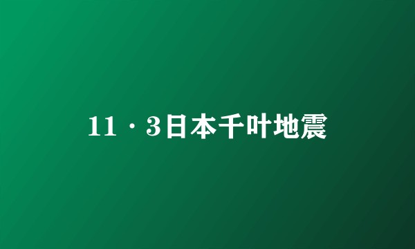 11·3日本千叶地震