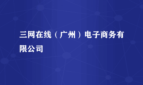 三网在线（广州）电子商务有限公司