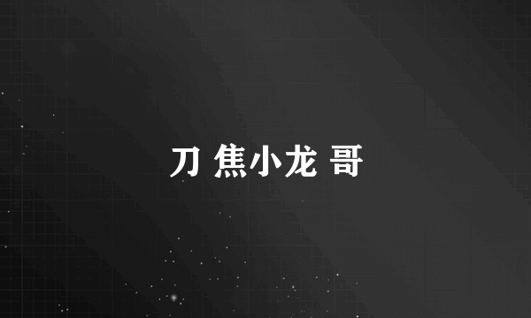 刀 焦小龙 哥