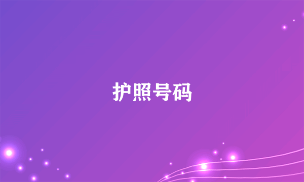 护照号码