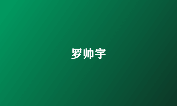 罗帅宇