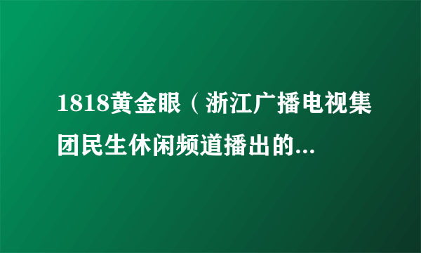 1818黄金眼(浙江广播电视集团民生休闲频道播出的民生新闻节目)