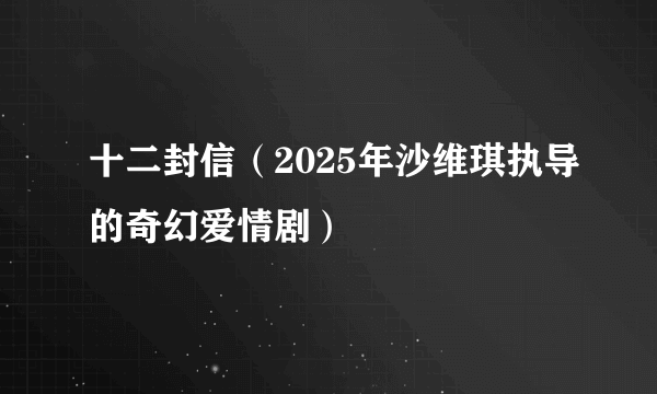 十二封信（2025年沙维琪执导的奇幻爱情剧）