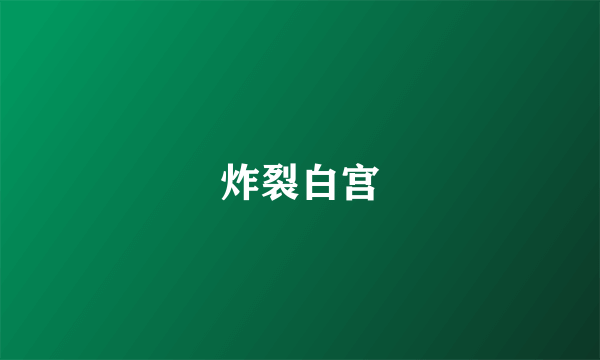 炸裂白宫