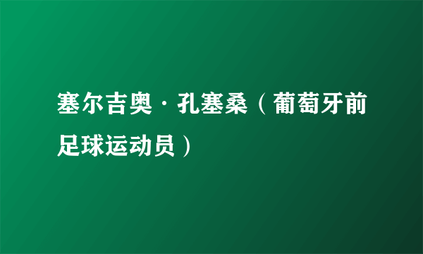 塞尔吉奥·孔塞桑（葡萄牙前足球运动员）