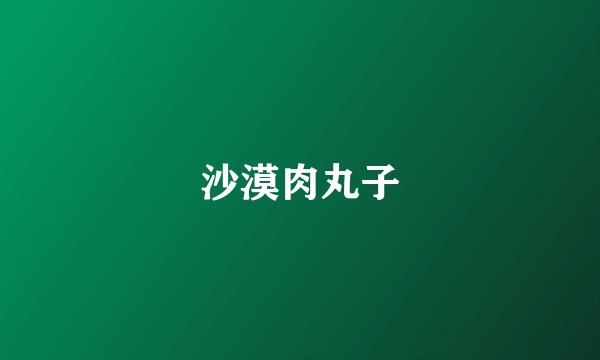 沙漠肉丸子