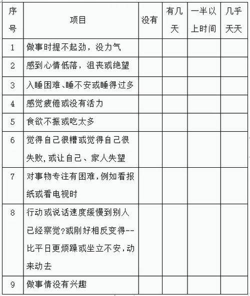 PHQ-9量表