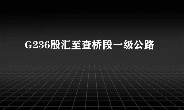 G236殷汇至查桥段一级公路