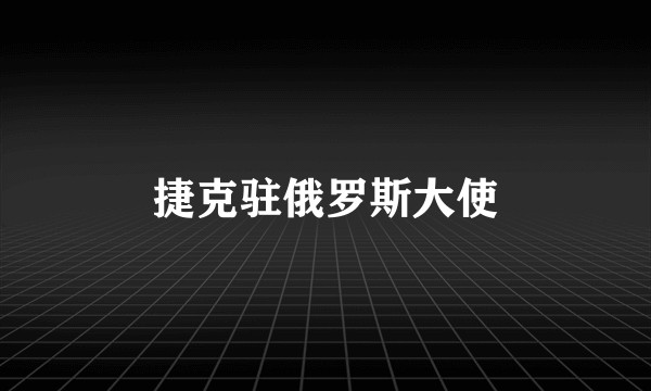 捷克驻俄罗斯大使