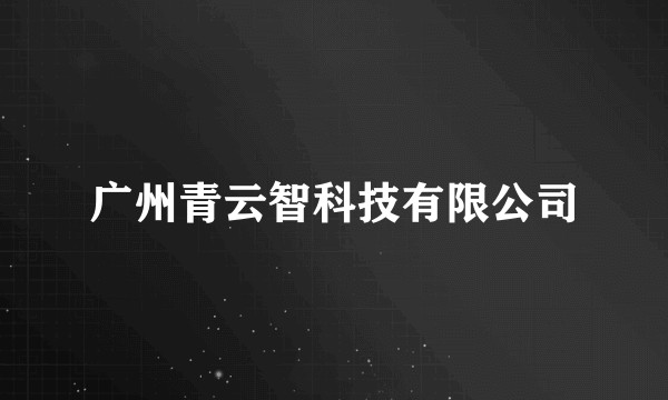 广州青云智科技有限公司