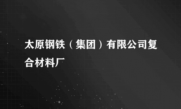 太原钢铁（集团）有限公司复合材料厂