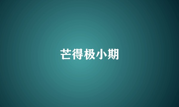 芒得极小期