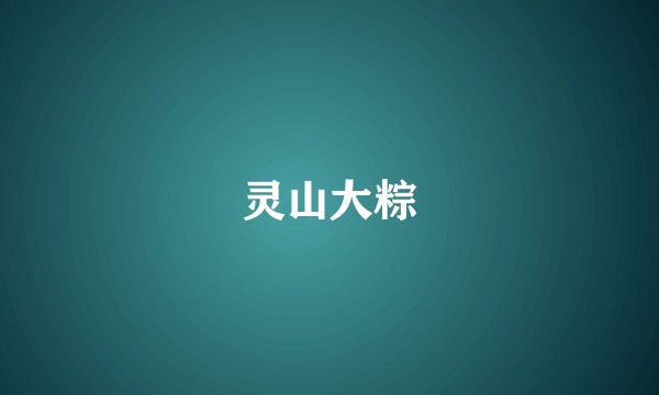 灵山大粽
