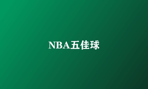 NBA五佳球