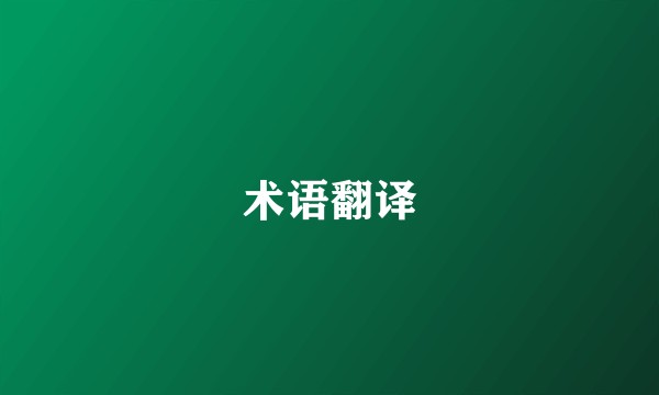 术语翻译