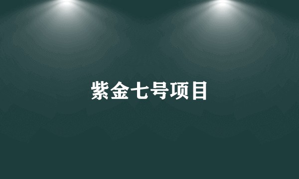 紫金七号项目