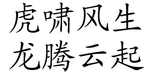 虎啸风生，龙腾云起