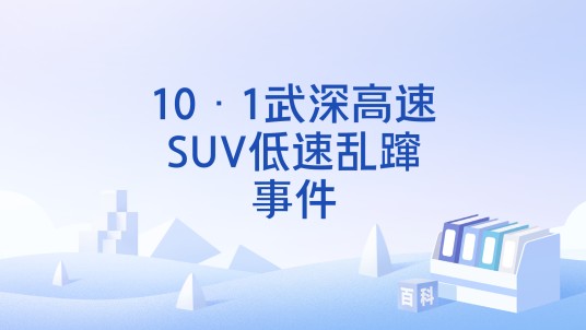 10·1武深高速SUV低速乱蹿事件