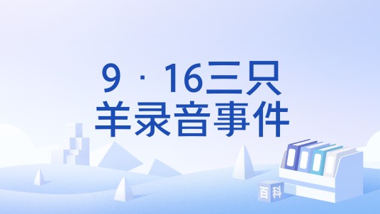 9·16三只羊录音事件