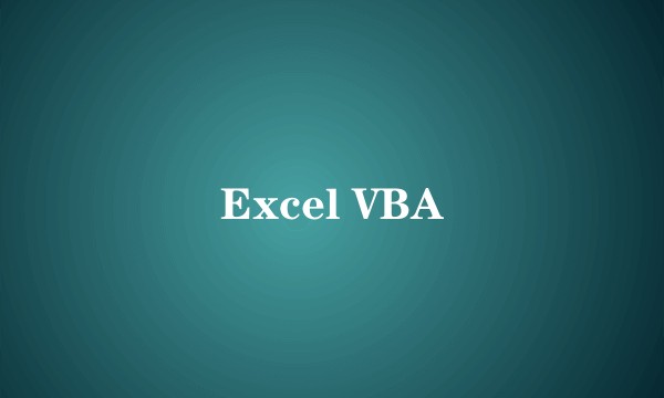 Excel VBA