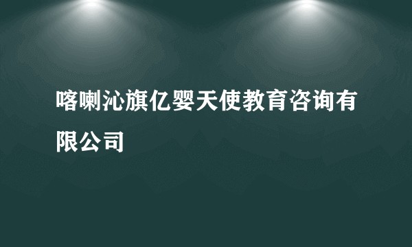 喀喇沁旗亿婴天使教育咨询有限公司
