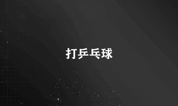 打乒乓球