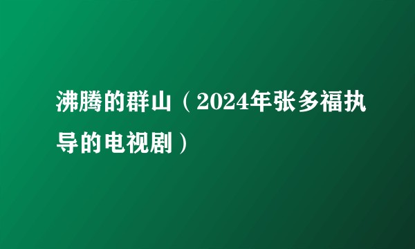 沸腾的群山（2024年张多福执导的电视剧）