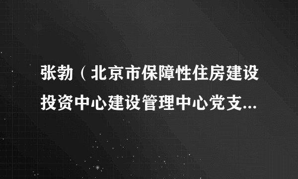 张勃（北京市保障性住房建设投资中心建设管理中心党支部书记、总经理）