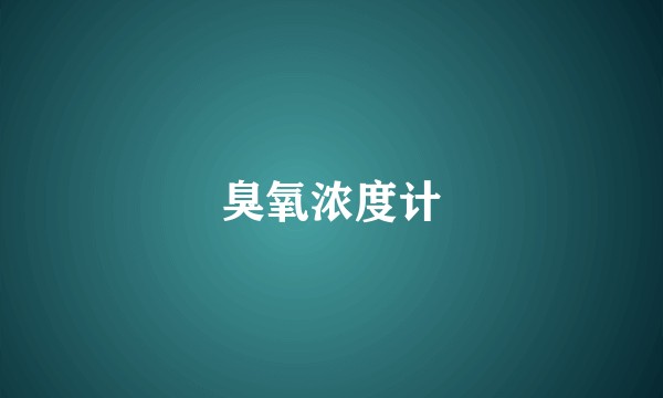 臭氧浓度计