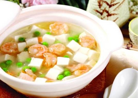 虾仁炖豆腐