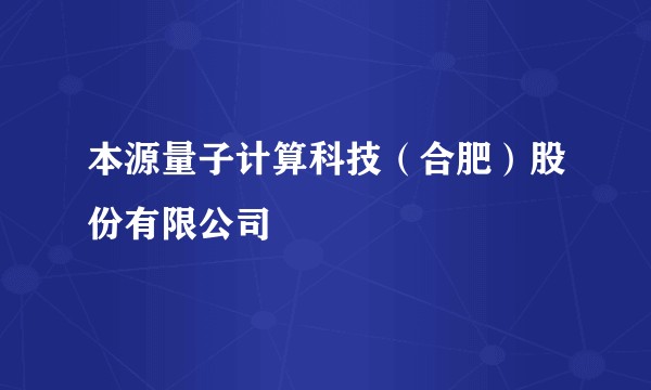 本源量子计算科技（合肥）股份有限公司