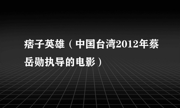 痞子英雄（中国台湾2012年蔡岳勋执导的电影）
