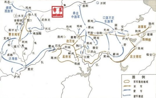 金军三道攻宋之战