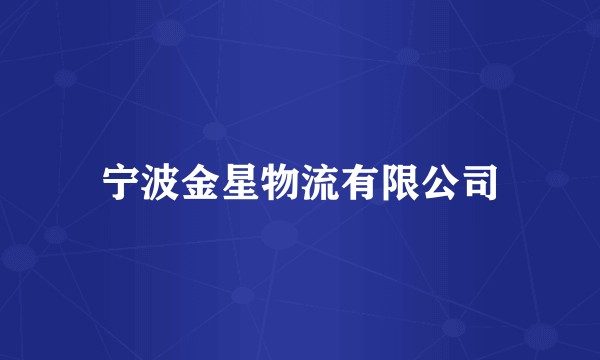 宁波金星物流有限公司