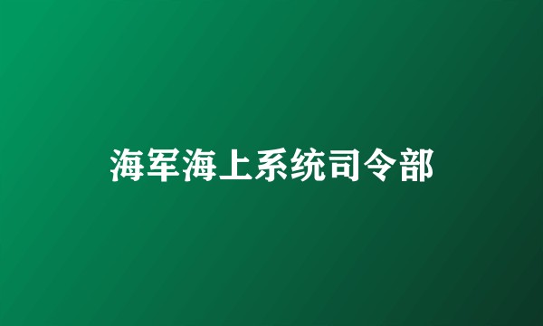 海军海上系统司令部