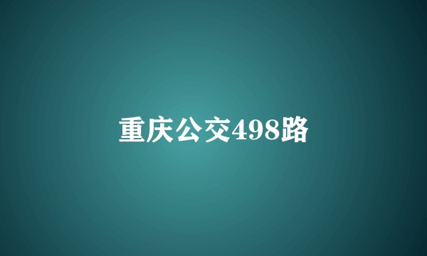 重庆公交498路