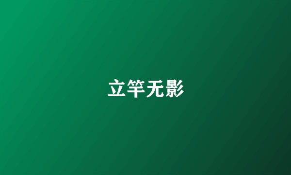 立竿无影