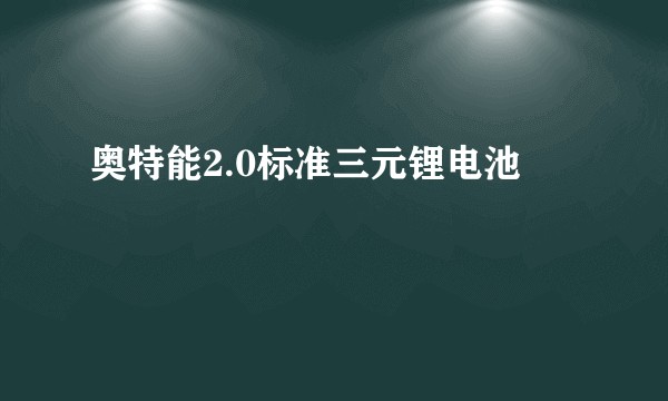奥特能2.0标准三元锂电池