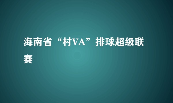 海南省“村VA”排球超级联赛