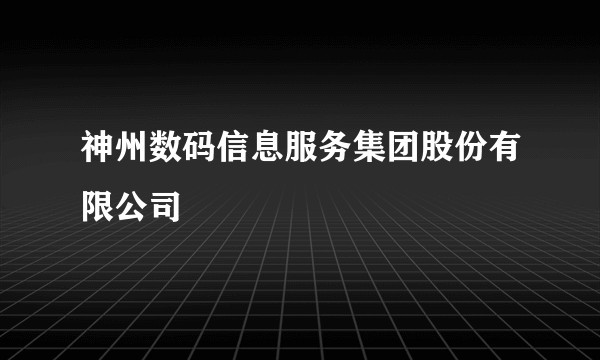 神州数码信息服务集团股份有限公司