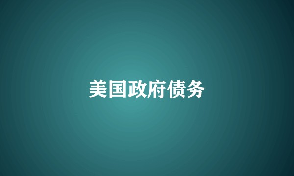 美国政府债务