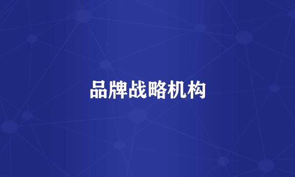 品牌战略机构