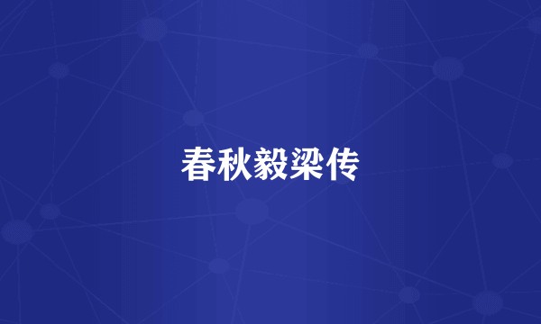 春秋毅梁传