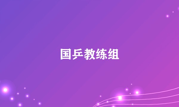 国乒教练组