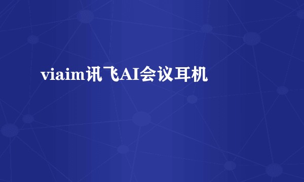 viaim讯飞AI会议耳机