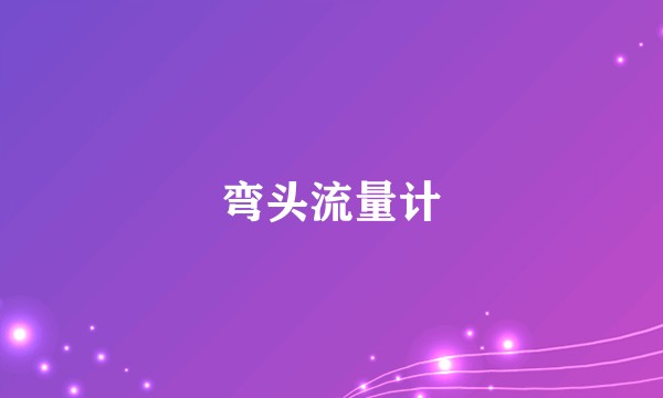 弯头流量计