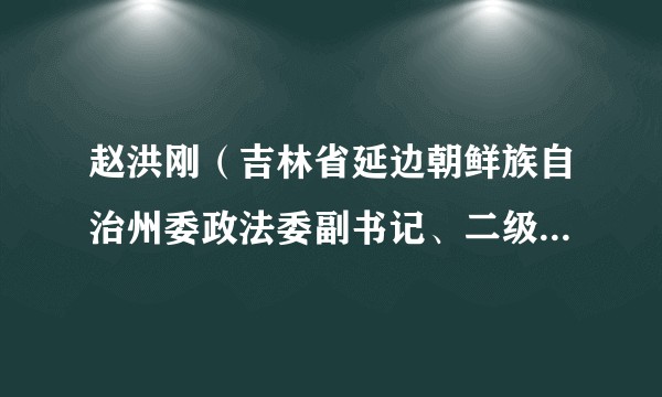 赵洪刚（吉林省延边朝鲜族自治州委政法委副书记、二级调研员）