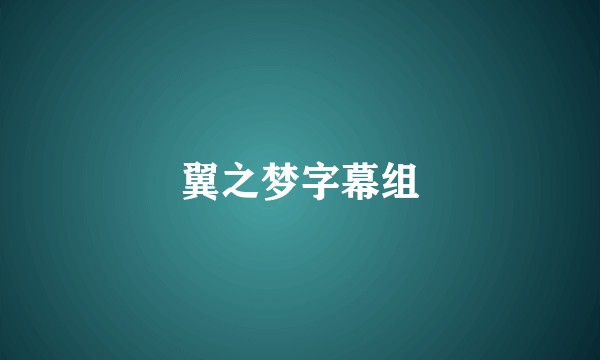翼之梦字幕组
