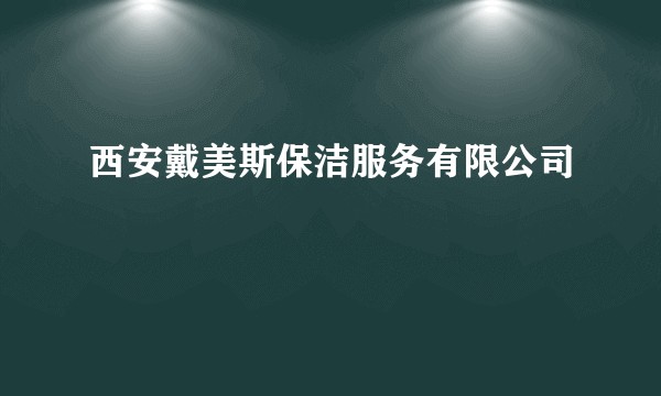 西安戴美斯保洁服务有限公司