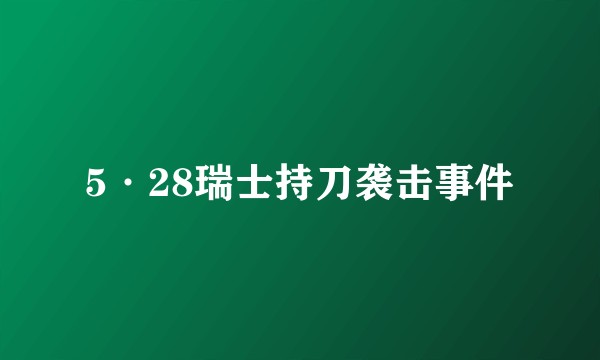 5·28瑞士持刀袭击事件